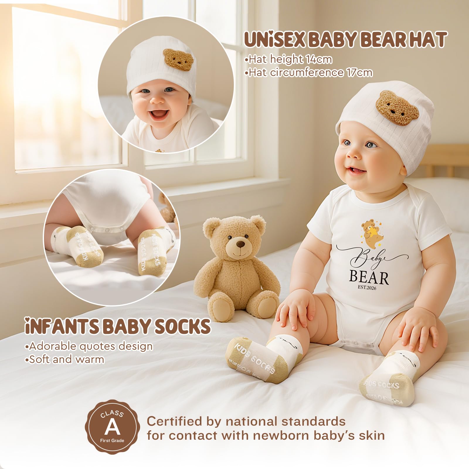 AW BRIDAL 0-6M baby socks, soft and breathable for everyday wear