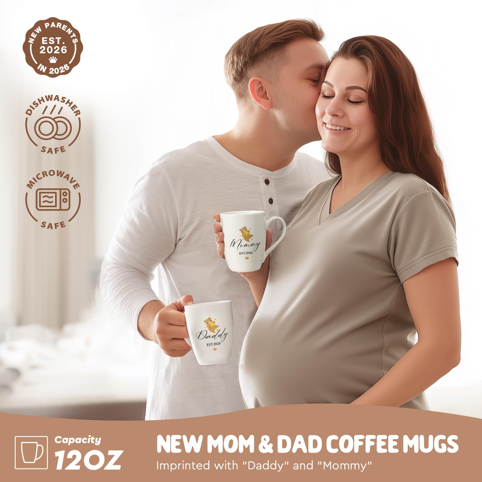AW BRIDAL Est 2026 mug design commemorating the new family milestone