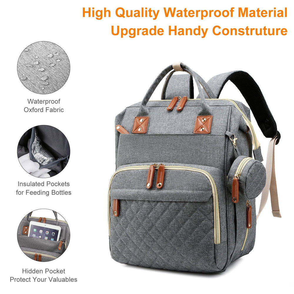 Awanhe diaper bag attaches to a stroller for hands-free mobility