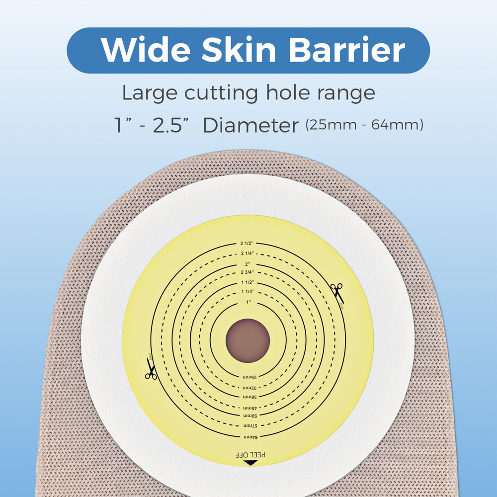 AWD Medical colostomy bag cover and adhesive remover wipes support quick changes