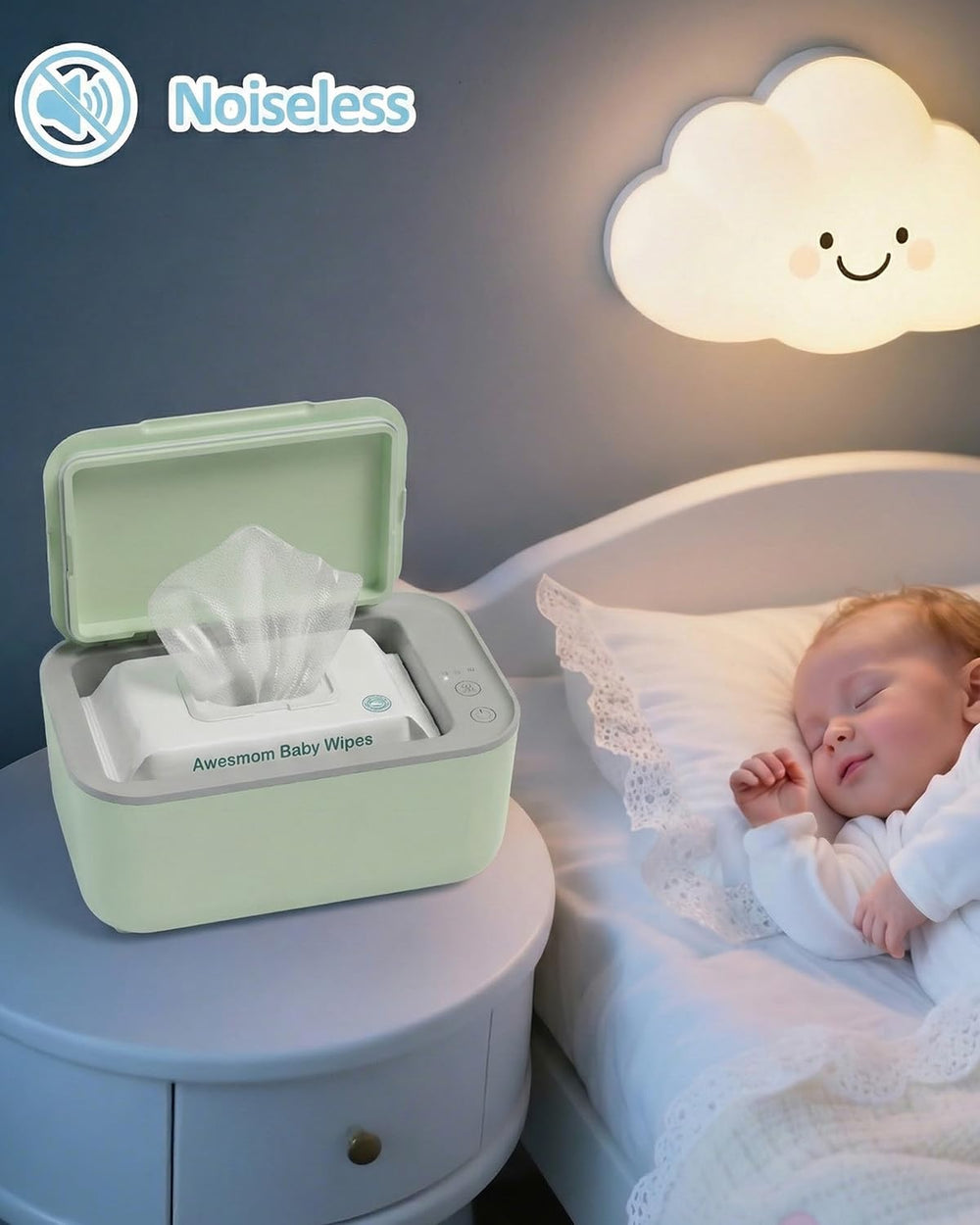 Awesmom 2-in-1 dispenser and warmer streamlines diaper time
