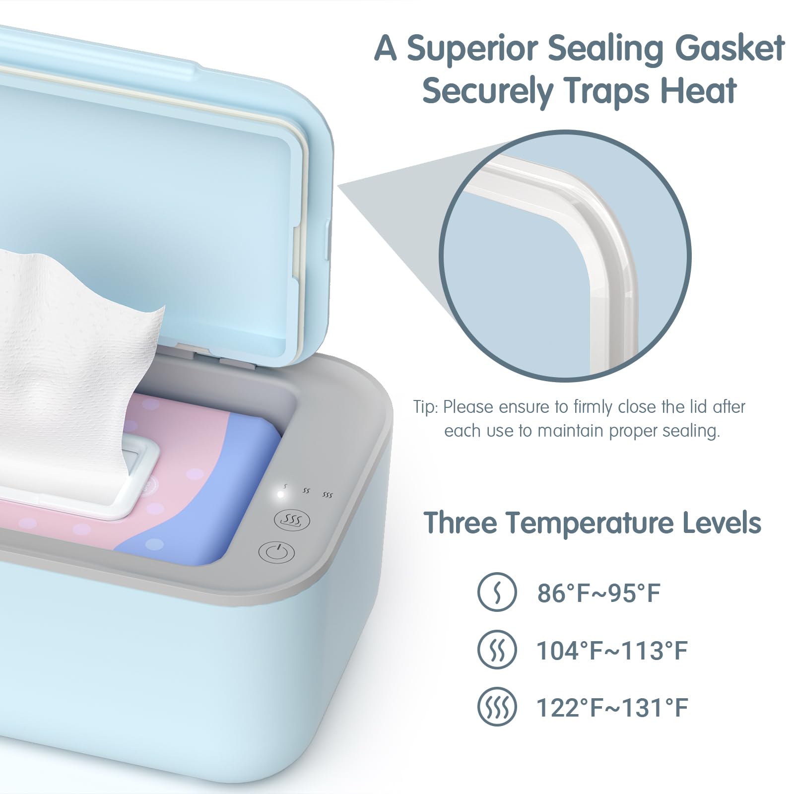 Awesmom three temperature modes allow tailored warmth for comfort.