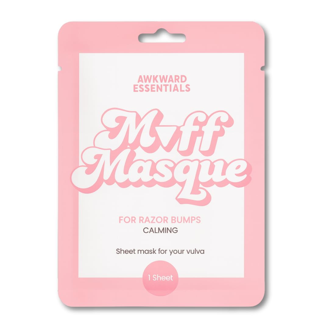Awkward Essentials Muff Masque packaged vajacial mask for at-home hydration and gentle care.