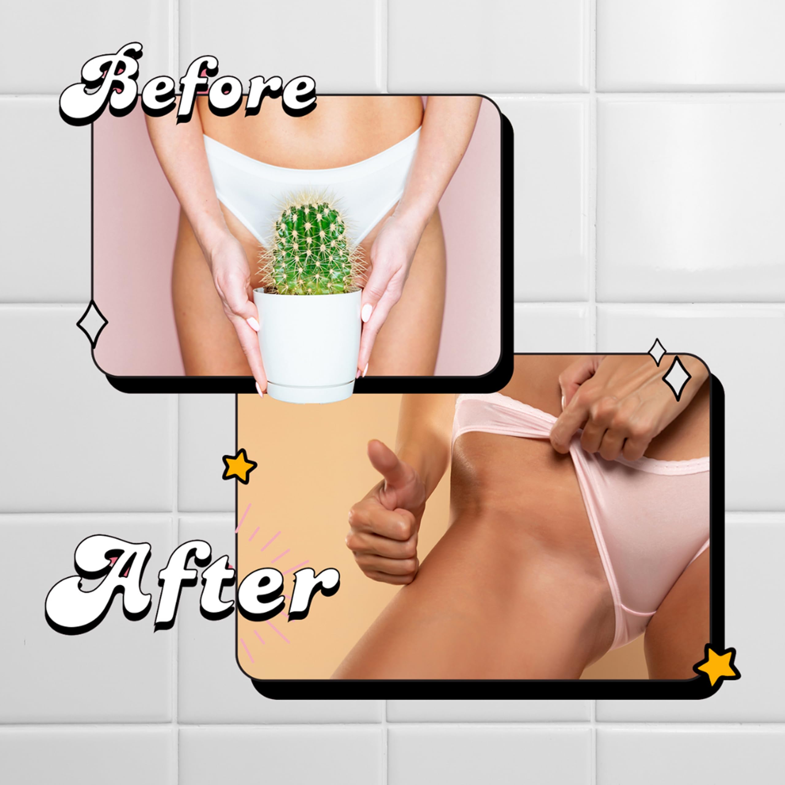 Awkward Essentials Muff Masque shown in a relaxing bathroom routine for daily use.