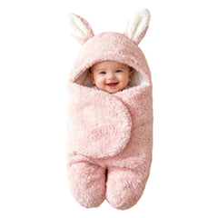 AWSOLAR cute swaddle with soft cashmere outer for cozy newborn warmth.