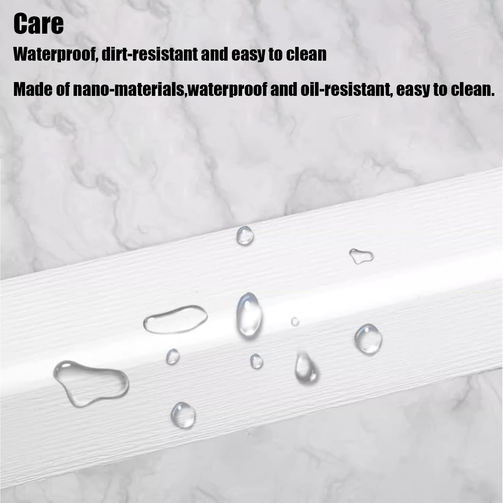 Awvob white wood grain corner protector close up reveals clear finish