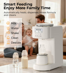 Axababy formula dispenser close-up highlights fast, reliable feeds