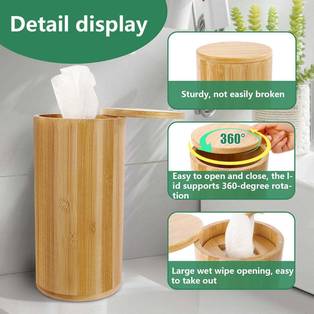Axcoix bamboo wipes dispenser enables easy one-handed operation