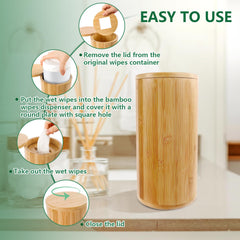 Axcoix bamboo wipes dispenser shows wide compatibility with standard wipes