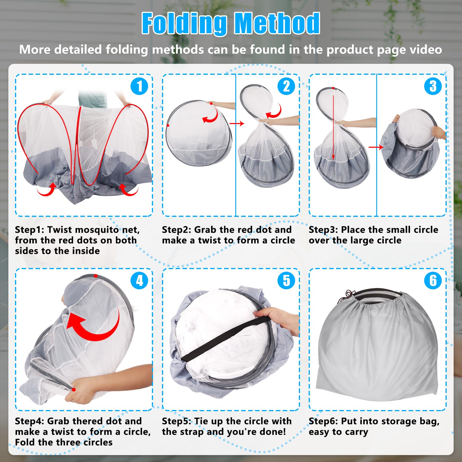 Axcoix lightweight portable mosquito tent fits in a backpack