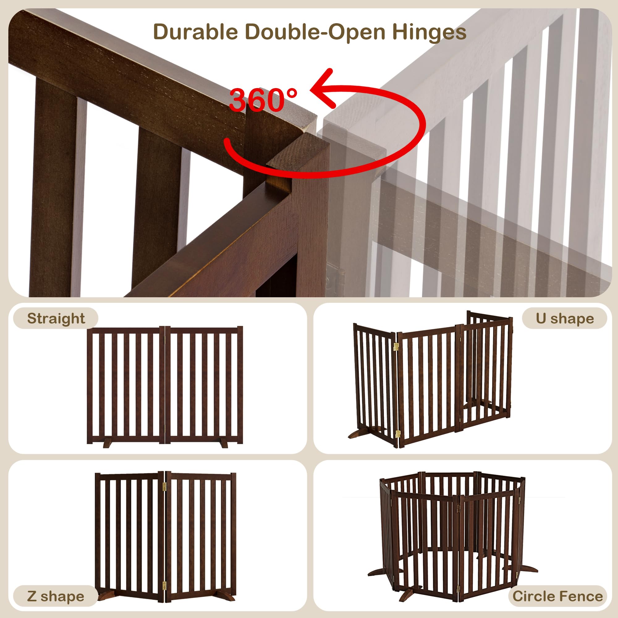 Axeman freestanding design protects walls while keeping pets contained in any space.