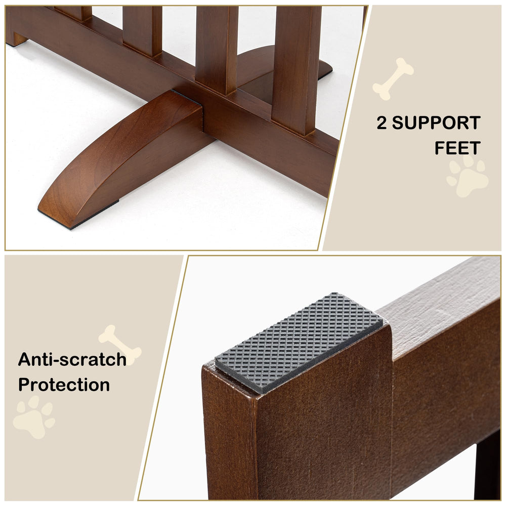 Axeman gate suited for stairs, kitchens, hallways, and entryways for pet containment.