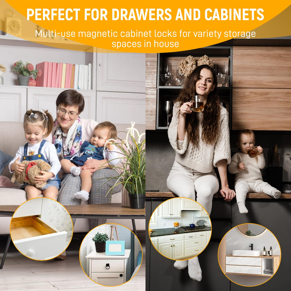 Axfvd kitchen storage safety lock helps keep supplies organized.