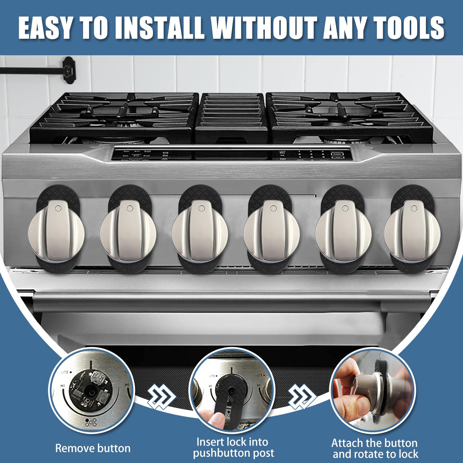 Axfvd oven knob safety locks made of durable silicone
