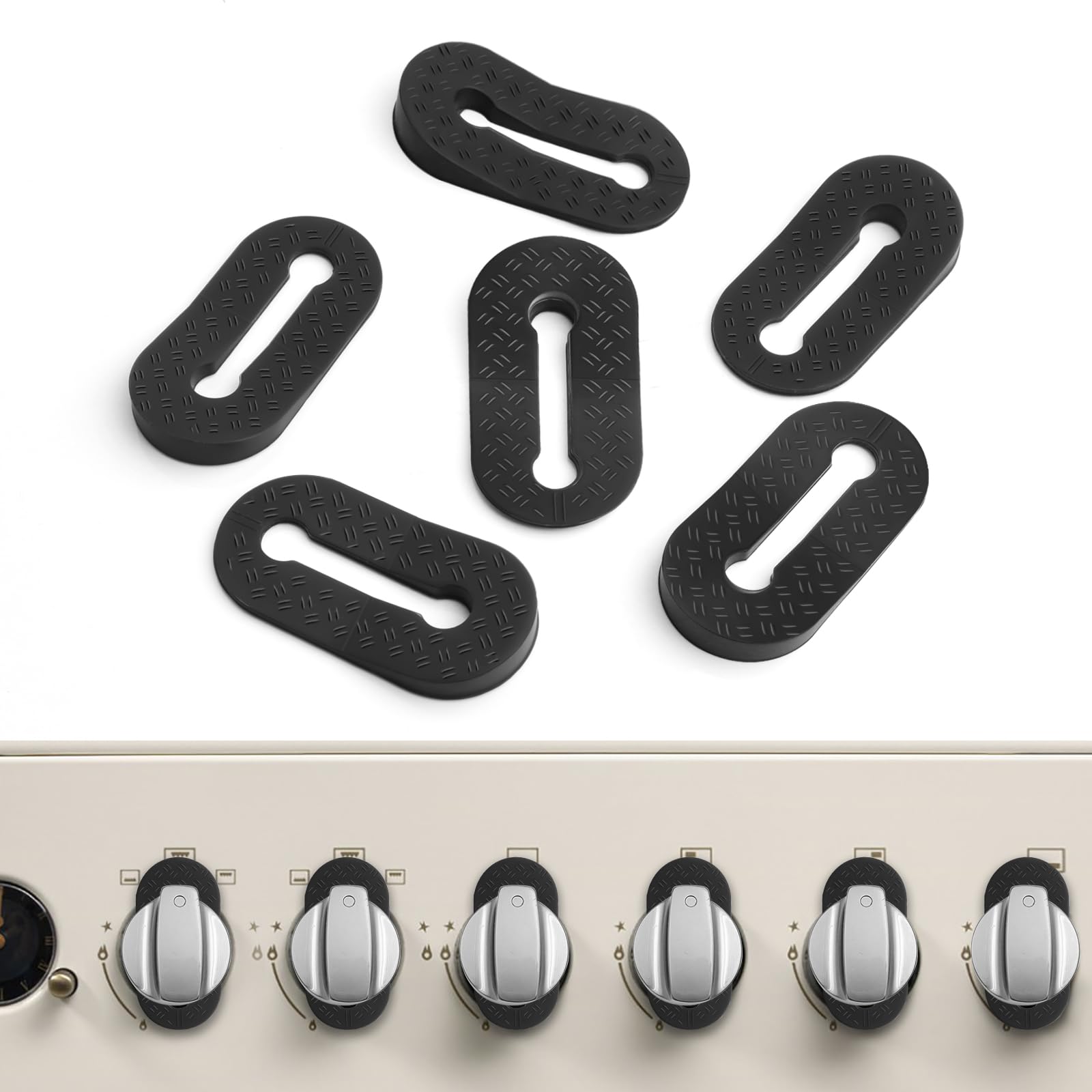 Axfvd silicone stove knob safety locks cover universal compatibility across models