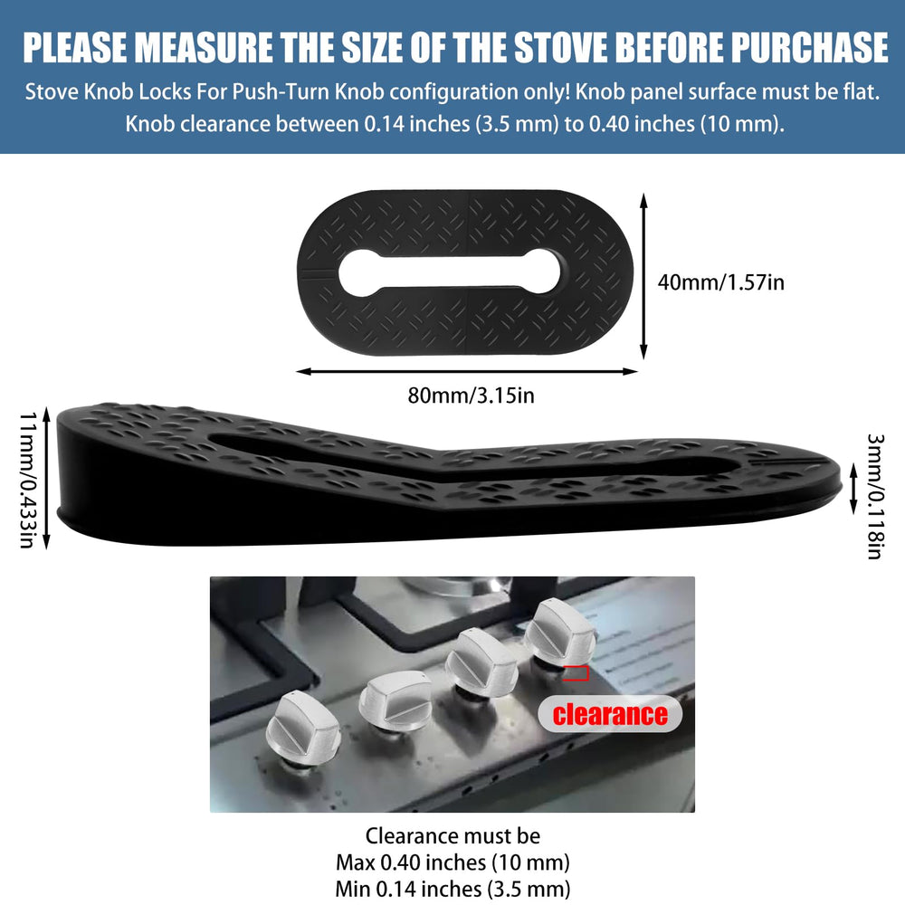 Axfvd stove knob locks with ergonomic design for easy adult use
