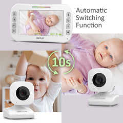 Axvue monitor offers up to 1000 ft range for flexible home monitoring.