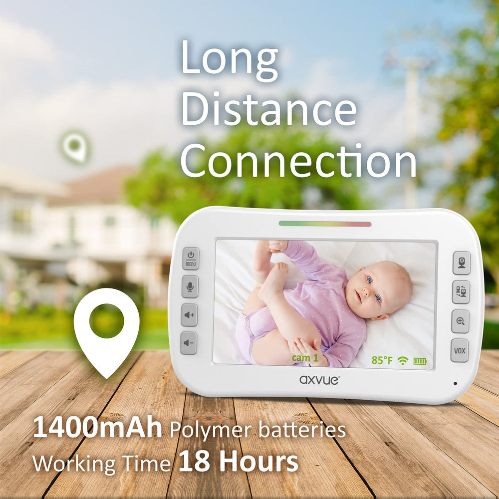 Axvue two-way talk enables parent-child communication from afar.