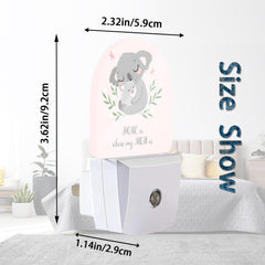 Axxitude LED night light suitable for bedrooms and bathrooms with a soft glow.