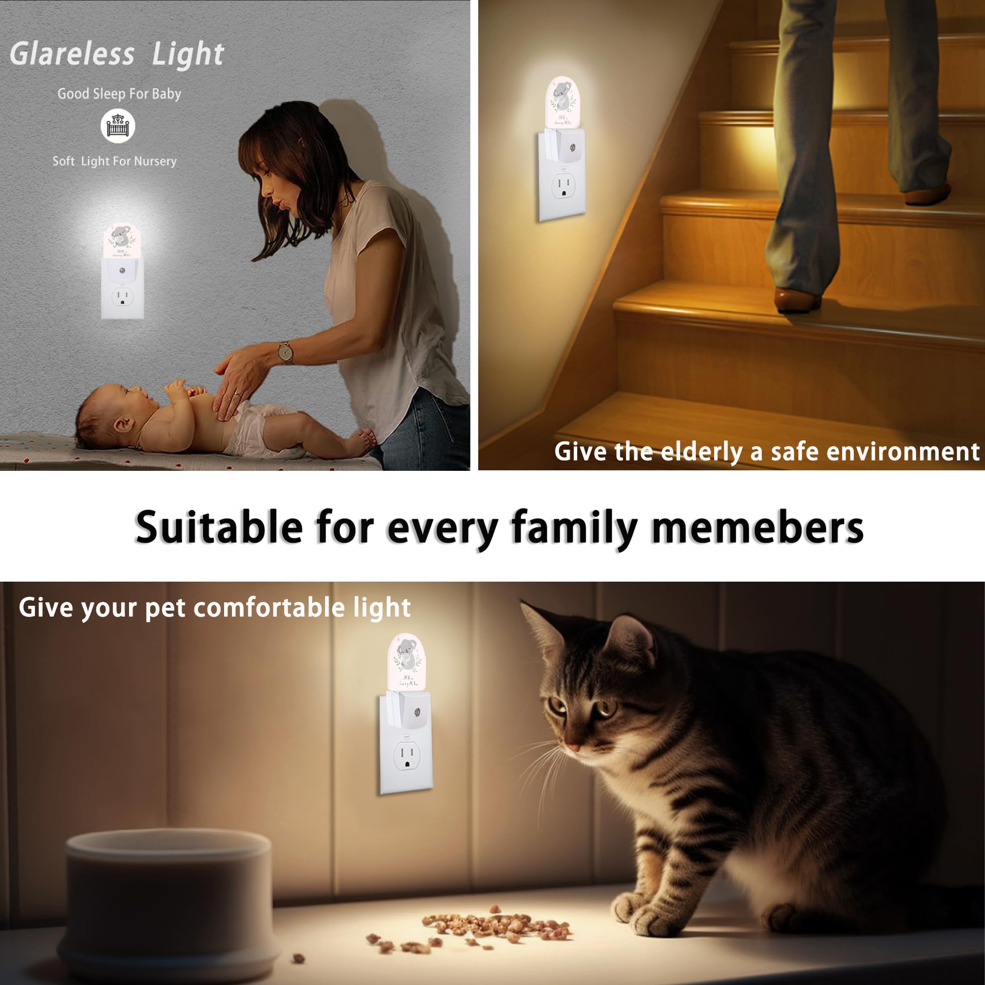 Axxitude night light for hallways and stairs with subtle ambient glow.