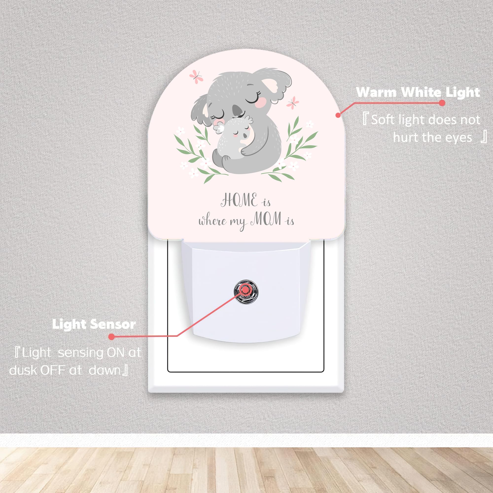 Axxitude round night light with dusk-to-dawn sensor providing automatic night illumination.