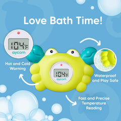 aycorn bath thermometer shows fast readings on lcd display