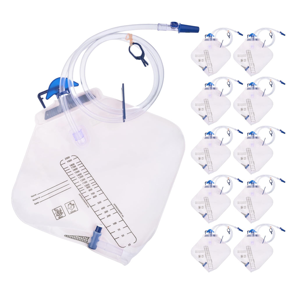 AYMSO urinary drainage bag 2000ml—ample capacity for overnight use.