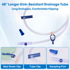 AYMSO 48-inch tubing kit—uninterrupted drainage and kink resistance.
