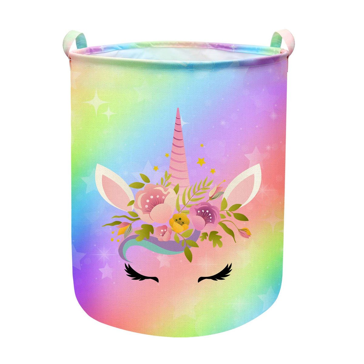 Aynaxcol Unicorn Laundry Basket 43.3L capacity for tidy laundry storage