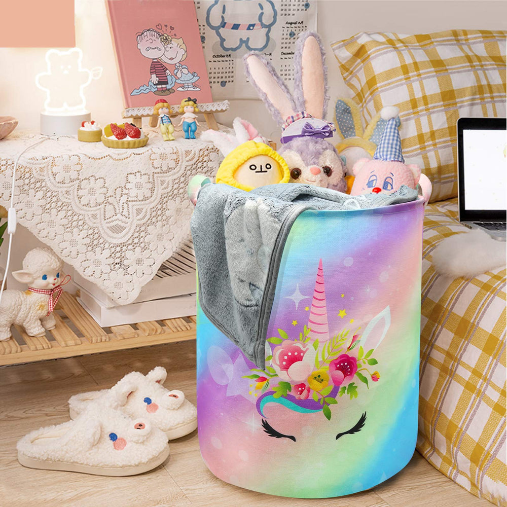 Aynaxcol Unicorn Laundry Basket versatile storage for toys and clothes