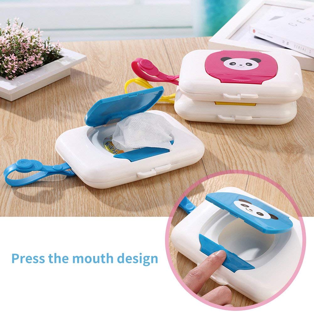 AYNEFY travel-friendly wipes holder fits diaper bags and strollers.