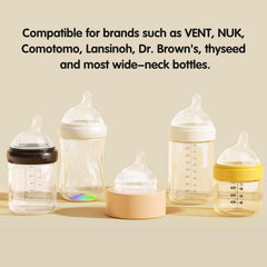 Aynmer Natural Flow nipple with anti-colic vent to reduce air intake during feeds