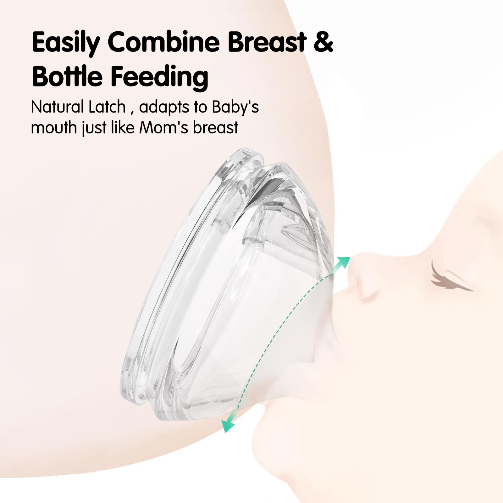 Aynmer Natural Flow silicone nipple designed for easy cleaning and durable use