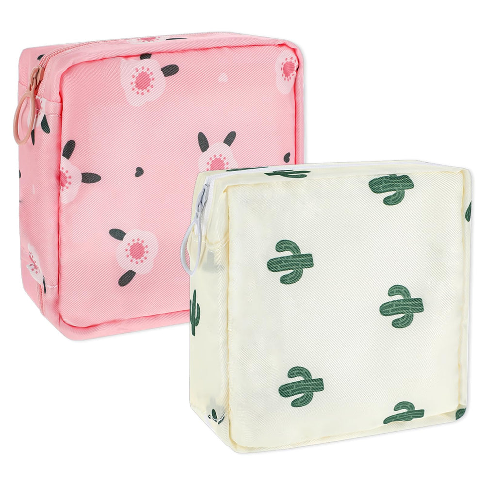 Aysatogc period bag with pink flower design keeps items organized on the go.