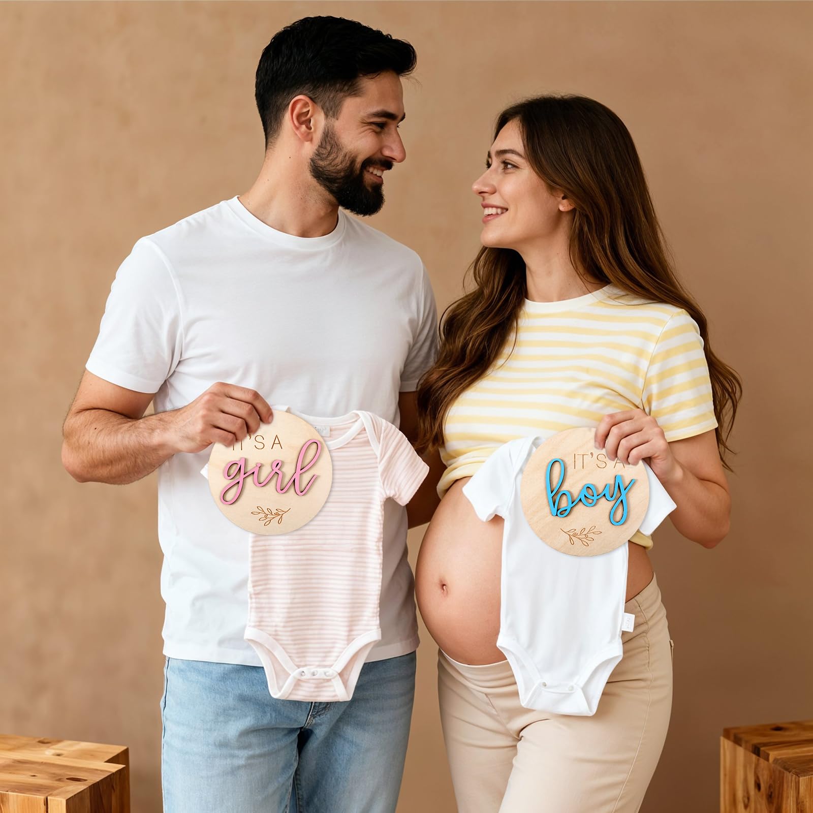 Azefnuhk Baby Welcome Sign for nursery decor and keepsakes.