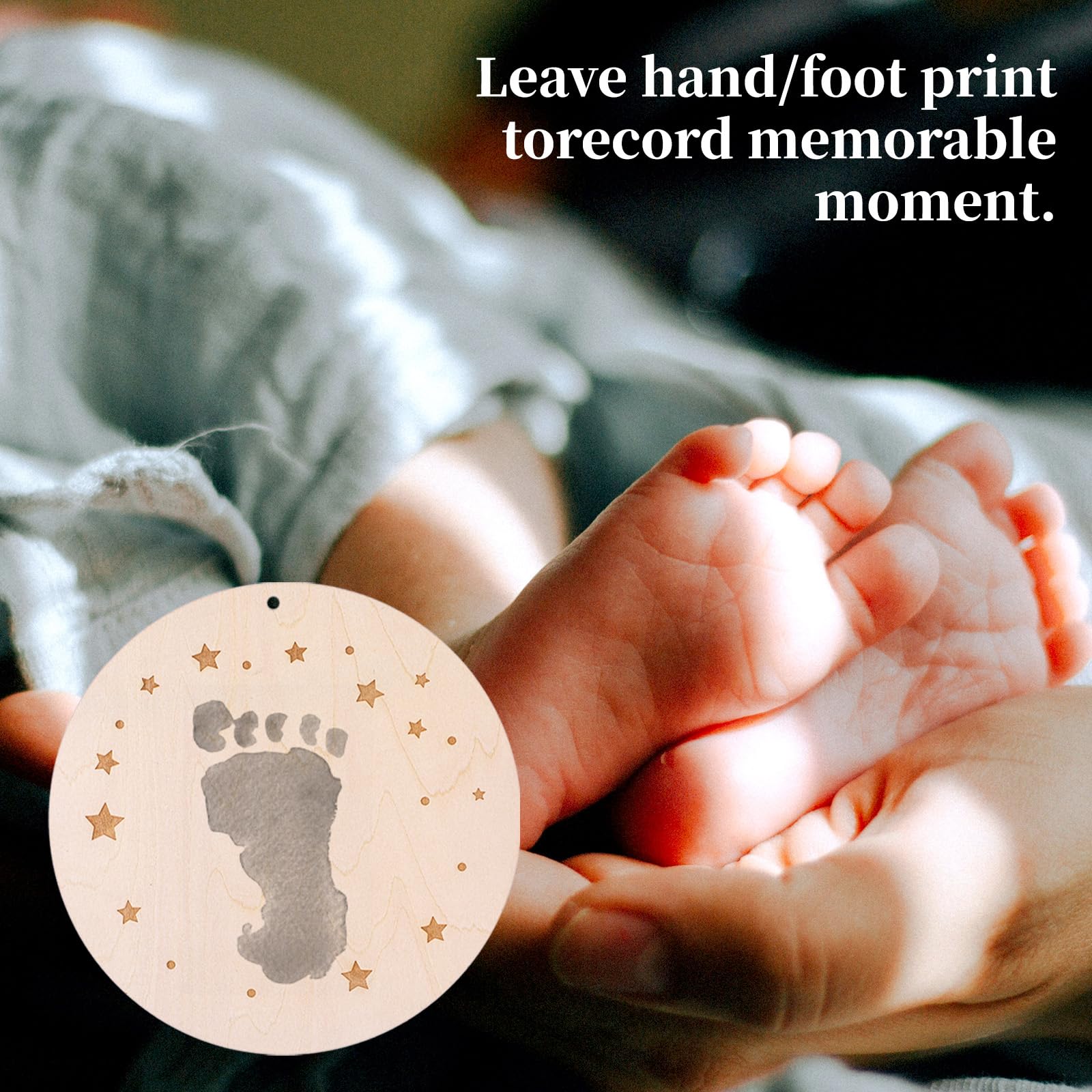 Azefnuhk Natural wood board texture adds timeless nursery charm.