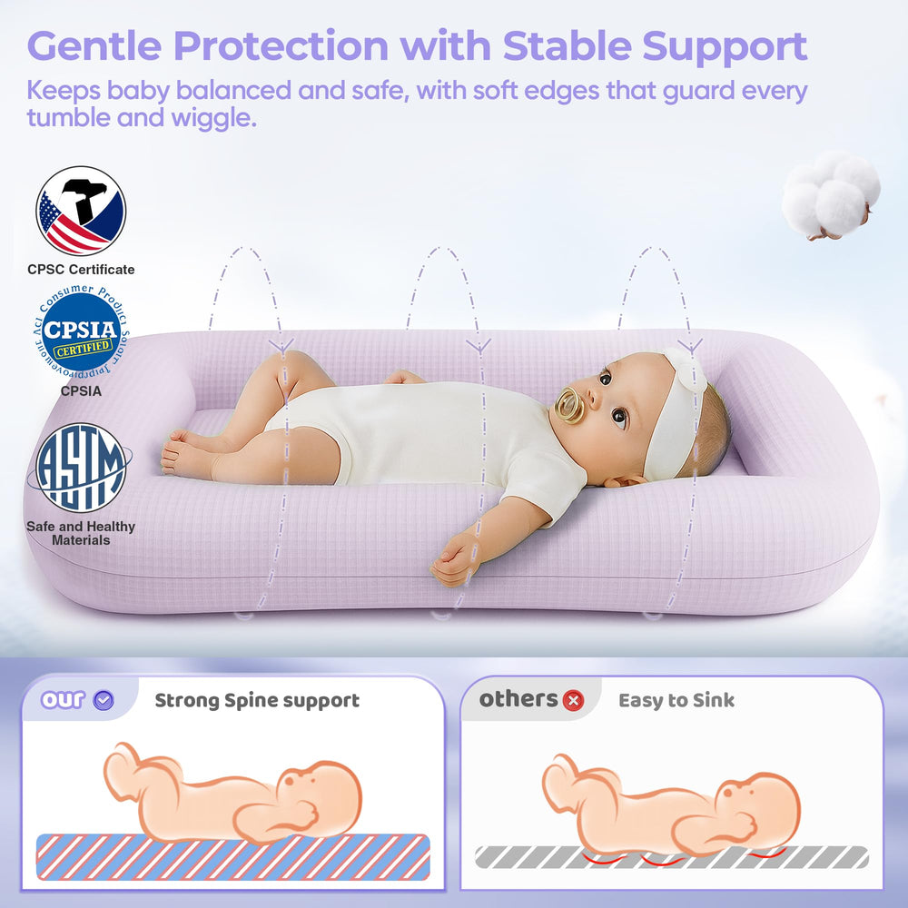 Azopesy breathable waffle fabric supports year-round comfort for babies.