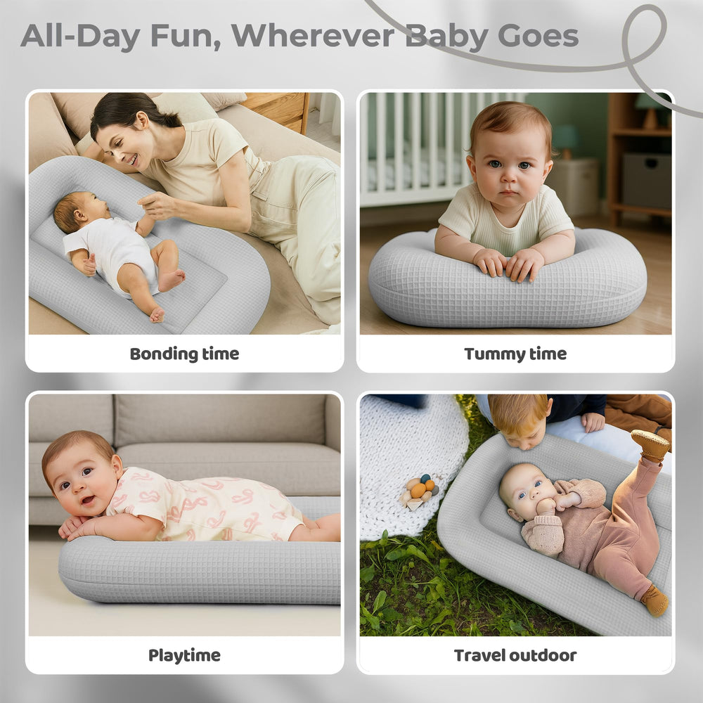 Azopesy Baby Lounger easy-clean cover simplifies quick cleanup after messes.