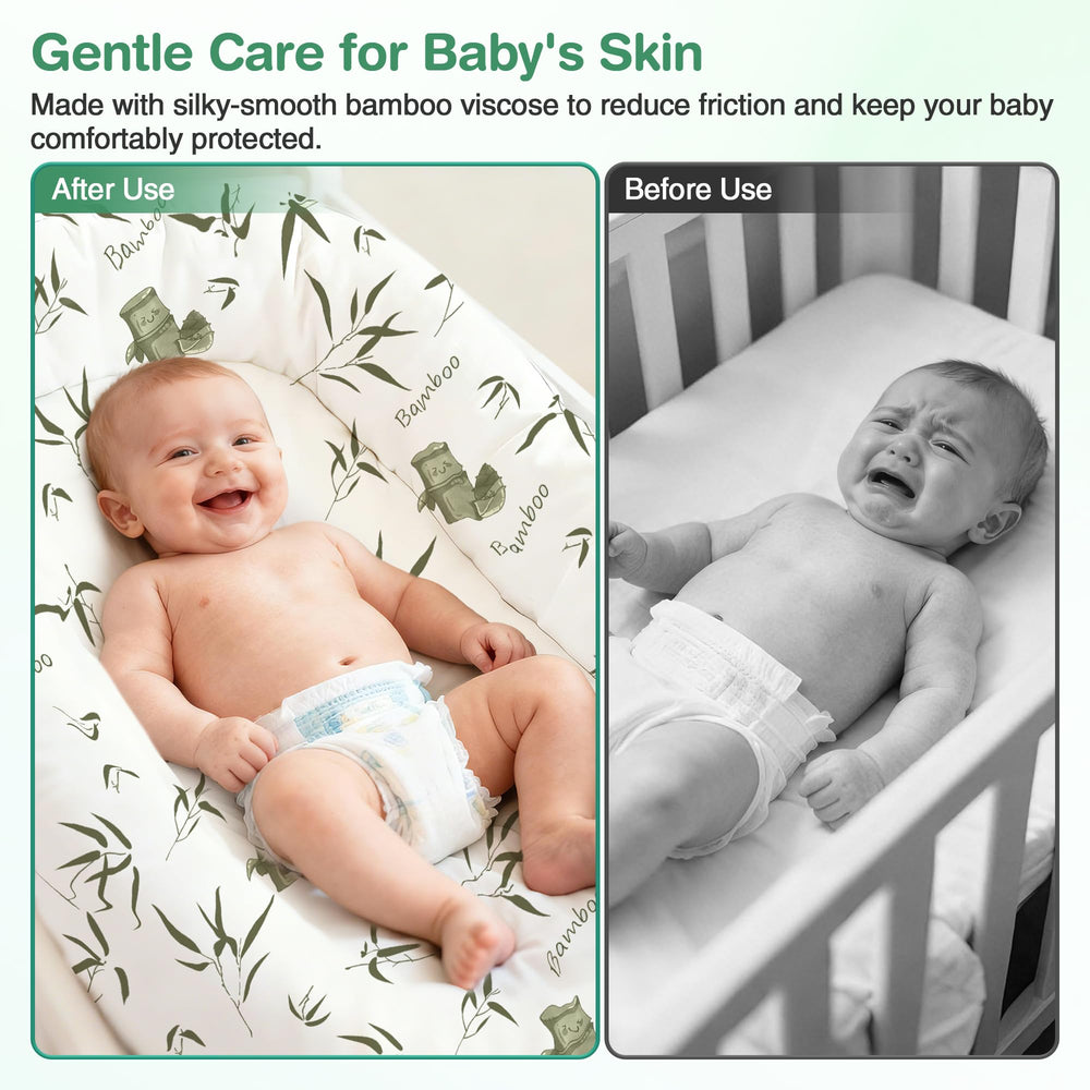 Azopesy bamboo viscose softness provides gentle touch on sensitive baby skin.