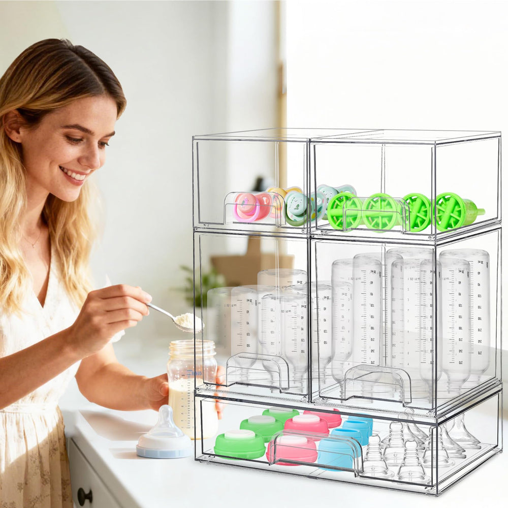 Azorteja bottle organizer drawer shows a clear view for quick access to bottles