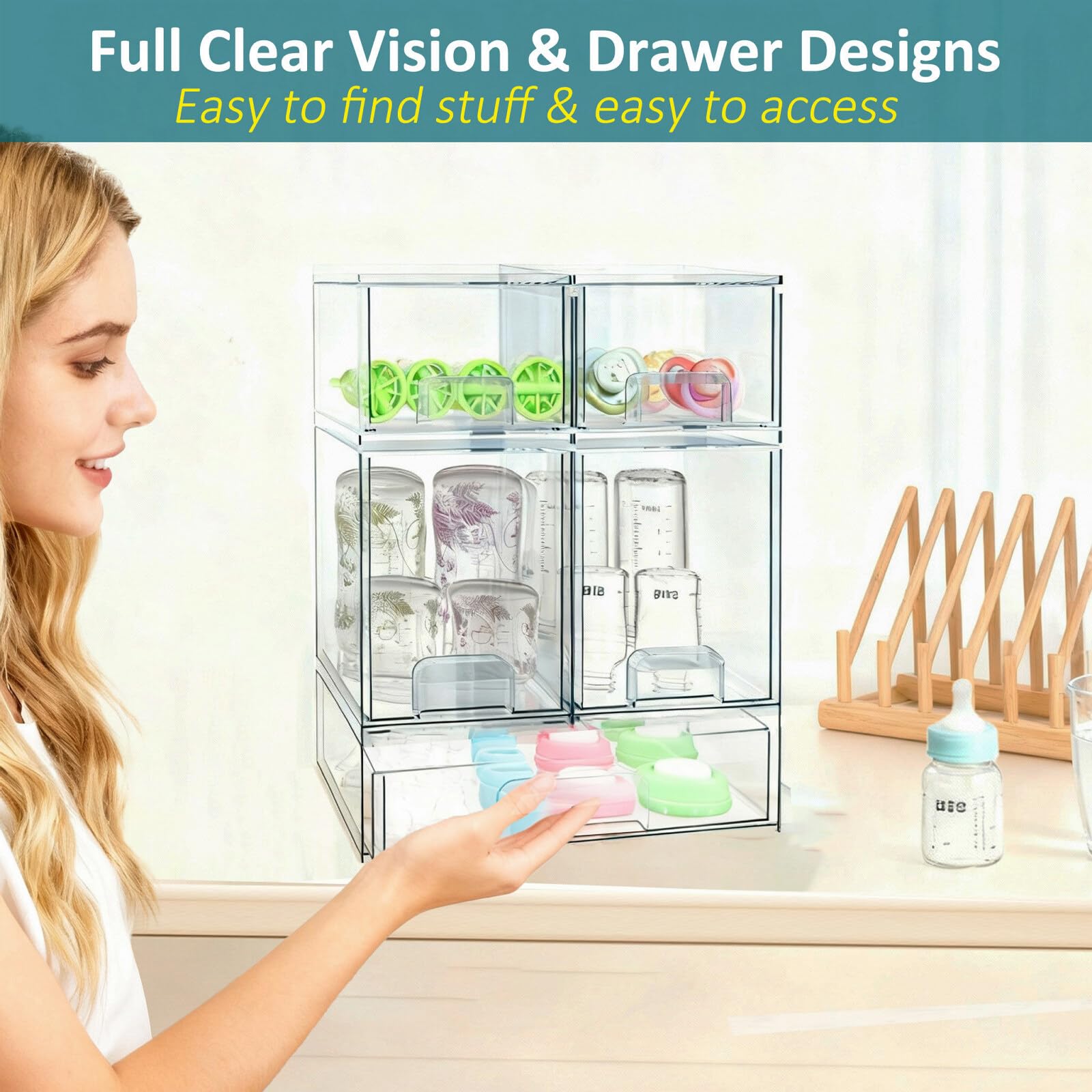 Azorteja non-slip pads stabilize each drawer during use