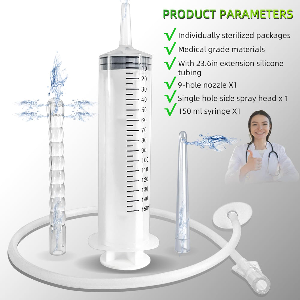 AZREKV 23.6-inch hose provides flexible reach for cleansing use.