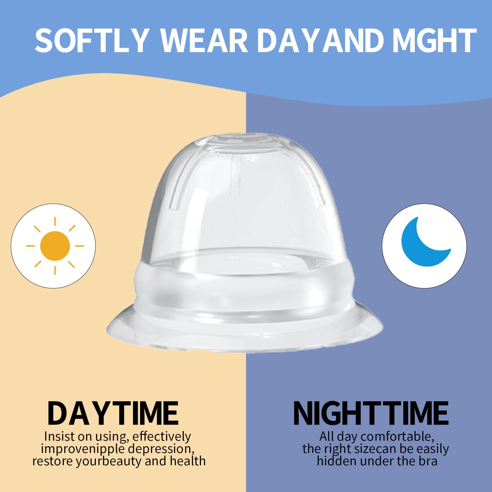 Azure nipple suckers discreet design under clothing for daily wear.