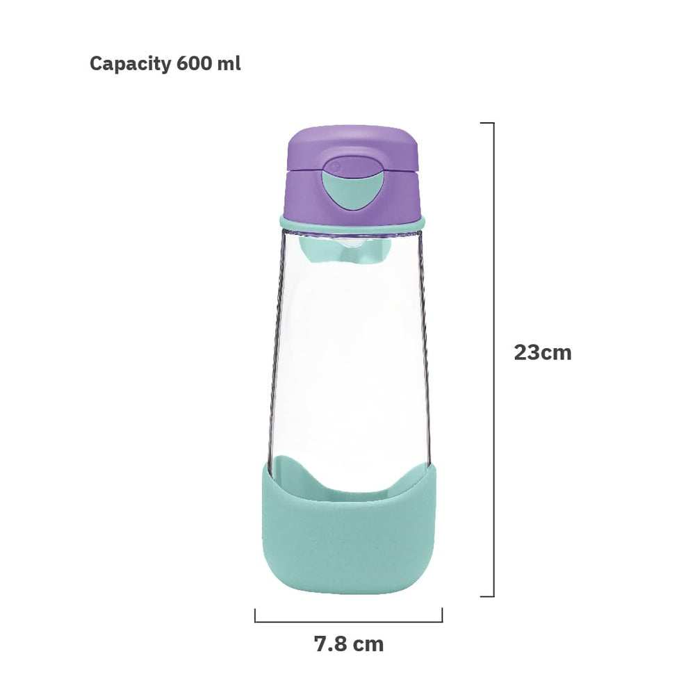 Child-friendly easy-grab handle on the b.box 20 oz bottle.