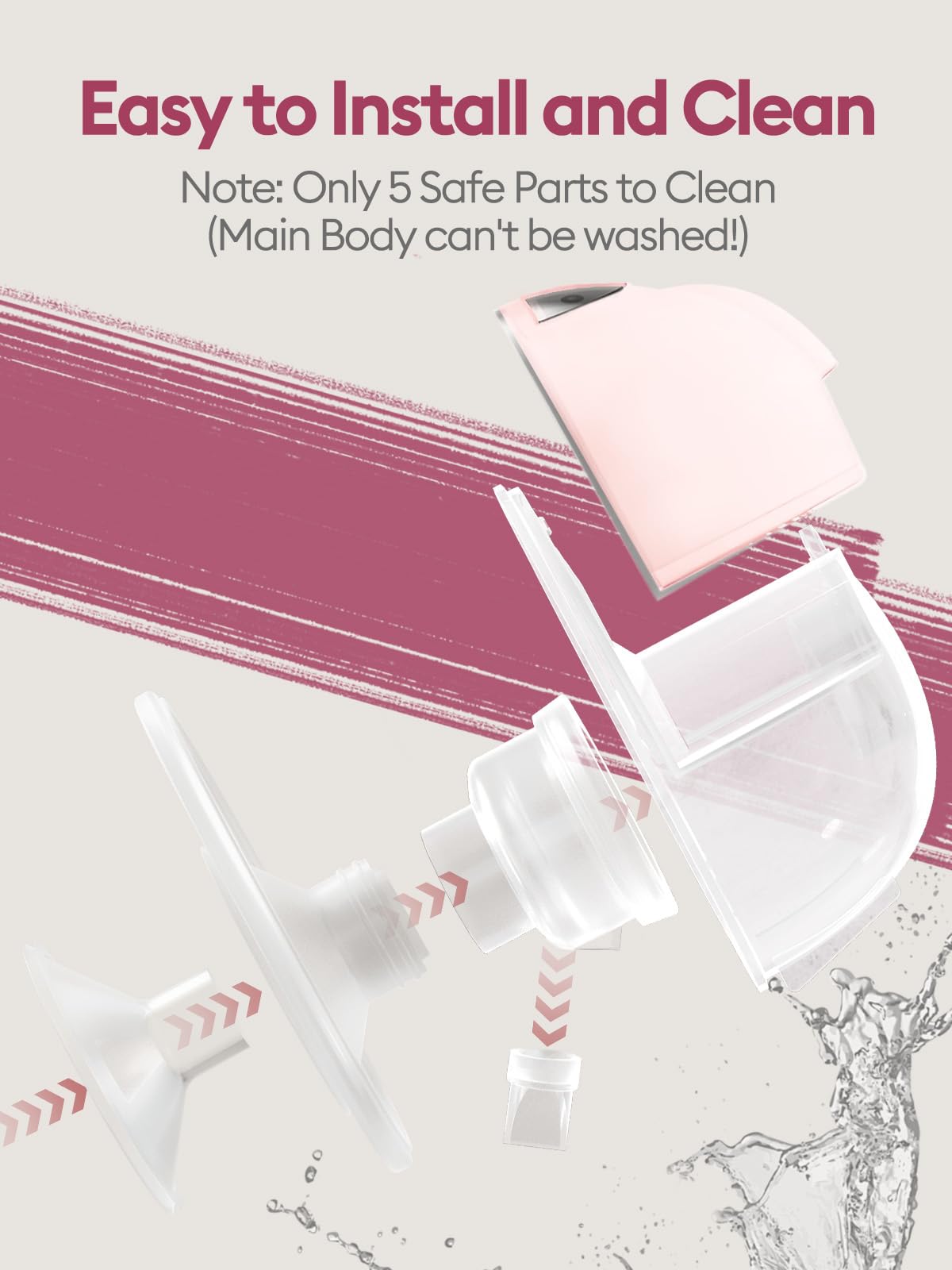 BaeMee compact portable breast pump ready for travel