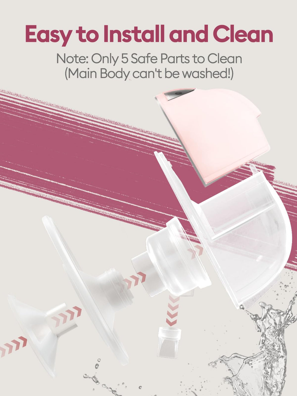 BaeMee compact portable breast pump ready for travel