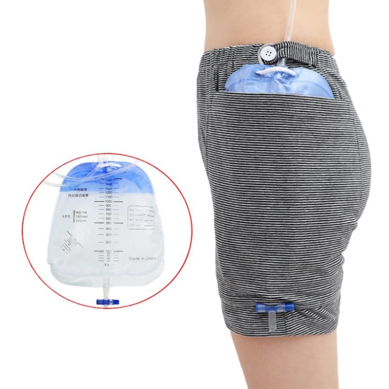 Baatogoo nephrostomy shorts fabric close-up shows soft cotton comfort.
