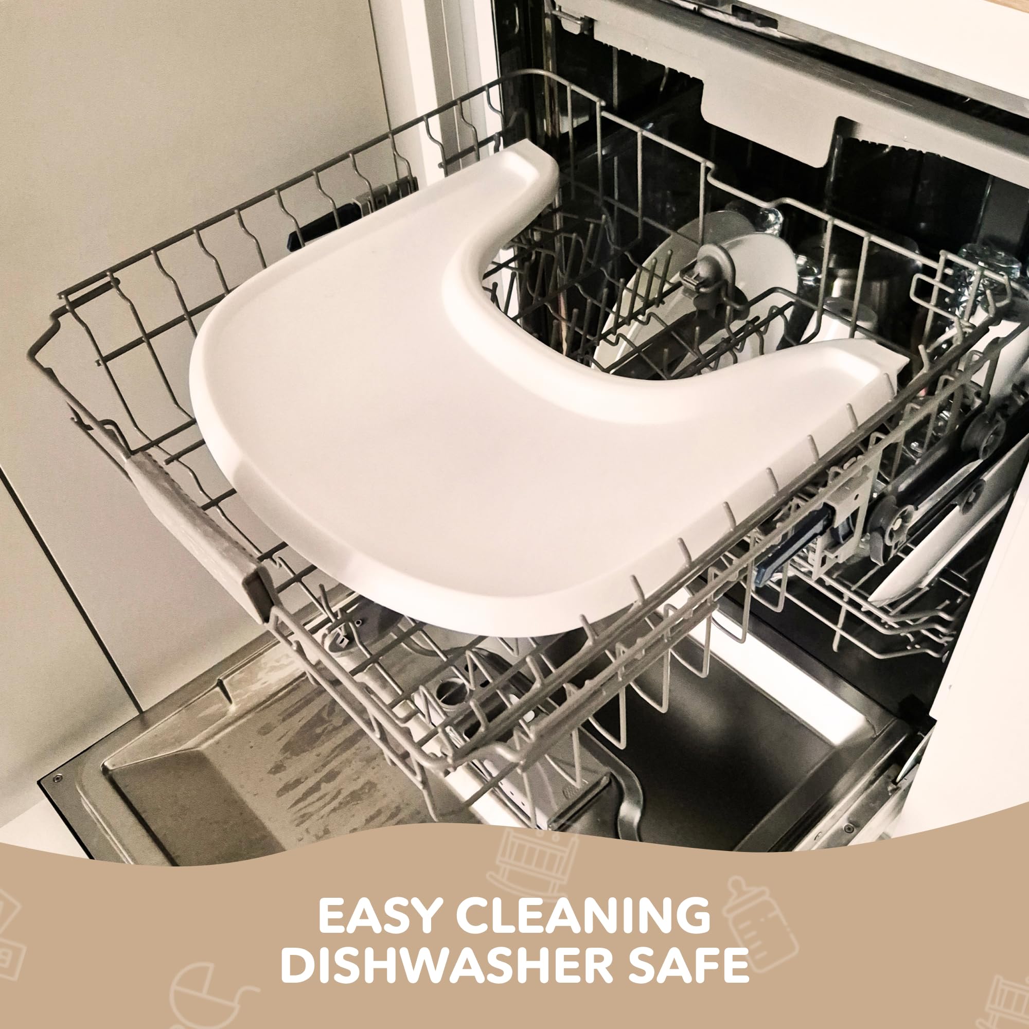 Babarta easy-assembly tray fits without hassle for busy family kitchens.