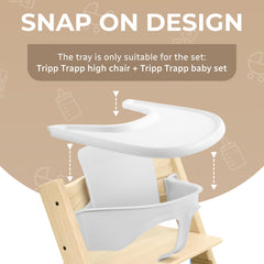 Babarta tray with grooved-edge design helps prevent slipping of utensils.