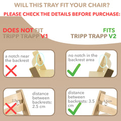 Babarta Tripp Trapp tray secures a stable dining surface for your child.